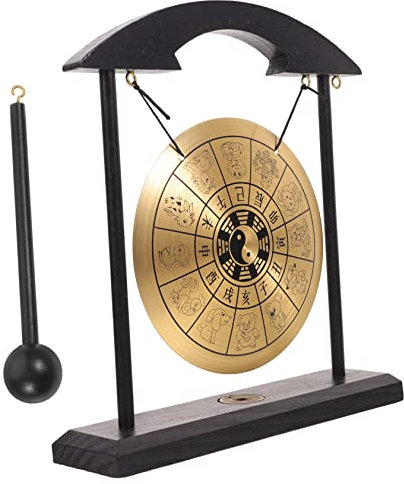 Generic Vintage Gong Deko Einzigartiges Tischornament Aus Legierung Für Stilvolle Wohnkultur Geeignet Für Zuhause Und Büro Mit Elegantem Design Und Stabiler Bauweise Für Schreibtische