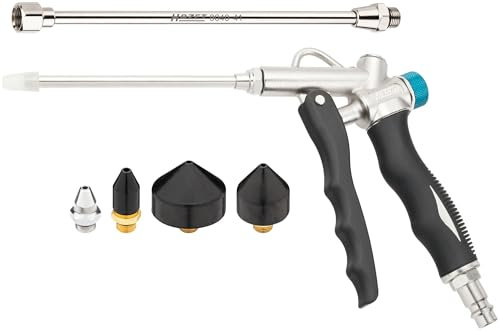 HAZET 9040-4/6 2-Wege Ausblaspistolen-Konussatz, 6-teilig, geeignet für Druckluftreinigung von Leitungen und Schläuchen, adaptierbar auf 9040-4 und 9040LG-3/2, Anschlussgewinde 1/8