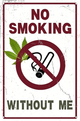 Schild mit Aufschrift No Smoking für Geschäft, Aufschrift No Vaping, für den Innen- und Außenbereich, lustige Wandkunst, Dekoration, Heimdekoration, Zimmertürzubehör, Poster, Geschenke, Cafés,