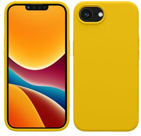 kwmobile Handyhülle für iPhone 16e Hülle, für iPhone 16e Case - Hülle Silikon - kabelloses Laden - Strahlend Gelb