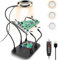 Lytool Magnética Soporte para Soldar con 3X Lupa y Lámpara, Tercera Mano Soldadura con 4 Piezas Pinzas de Cocodrilo, Soporte de Placa de Circuito PCB, Soldadura Herramienta para Soldar y Hacer Joyas