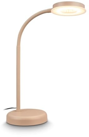BRILONER - LED Schreibtischlampe mit Touch, dimmbar in Stufen, schwenkbar, Tischlampe, Lampe, Nachttischlampe, Tischleuchte, Home Office, Bürolampe, Leselicht, 32,5x13x40 cm, Beige
