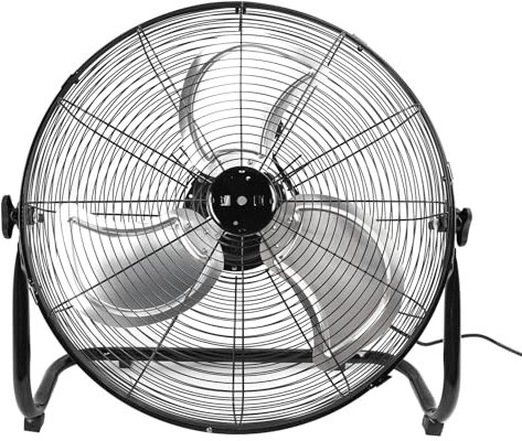 Masyrt Einstellbarer Winkel des Bodenlüfters, 4 Geschwindigkeiten Hochgeschwindigkeit Hochleistungs -Aluminiumlegierung Industrial Floor Floor, Tragbare Kühlfans mit (EU -Stecker 220 V)