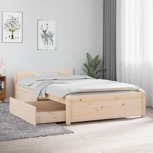 Frdhee Bettgestell Betten, Bett mit Schubladen 90x190 cm, Großer Stauraum, Leicht zu Montieren und Stabil