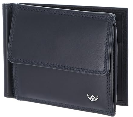 Golden Head Cuir Porte-Monnaie Pince à Billets Polo RFID Protect Clip-Scheintasche 1921 Marineblau Bleu Marine