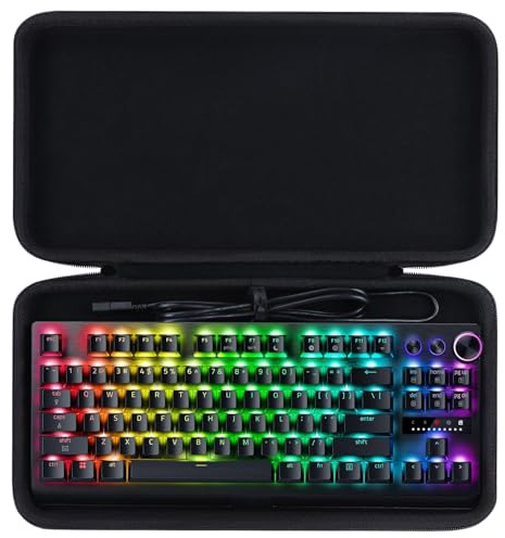 Lebakort Dur Étui Housse Cas Compatible avec Razer BlackWidow V3 /Razer Huntsman/SteelSeries Apex 3 /SteelSeries Apex Pro TKL Gen 3 Clavier Gamer Mécanique (Noir)