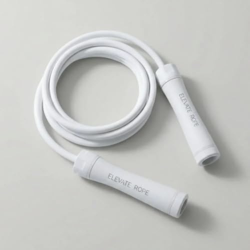 Elevate Rope Corde à Sauter Lestée 10mm PVC Musculation Force Cardio | Câble lourd à rotation lente, poignées ergonomiques qui ménagent les poignets, sans roulement