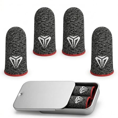 NiceNaiils Gaming Finger Caps, 6 Pièces Finger Sleeves Gaming, Bouchons Pour Doigts De Jeu, Écran Tactile, Résistants À La Transpiration Et Respirants En Fibre D'Argent, Adaptés À Tous Les Appareils
