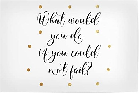 artboxONE Poster 30x20 cm Typografie If You Could not Fail - Bild Motivierend Gold inspirierend