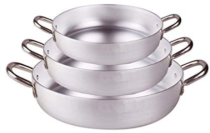 AGNELLI IRPot- Set 3 PZ PENTOLA TEGAME in Alluminio Professionale 26+30+34 CM