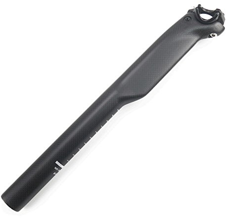 RXL SL Sattelstütze Fahrrad für Rennrad & Mountainbike Kohlefaser Voll Schwarz Superleicht sattelstütze 27.2 Carbon rennrad Carbon sattelstütze 3K mat 27.2*400mm