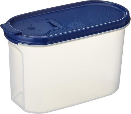 SIGNORA WARE Signoraware Eidgenosse mit Deckel Vorratsdose 1100ml Vorrat Dose Modular Trockenvorrat Eidgenossen transparent blau mit Schütte 1,1 Liter