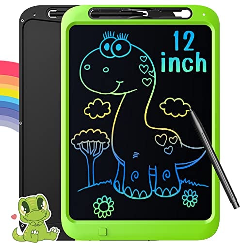 Richgv Bunte 12 Zoll LCD Writing Tablet mit Anti-Clearance Funktion und Stift, Digital Ewriter Grafiktabletts Mini Schreibtafel Papierlos Notepad Doodle Board Tolles (Grün)