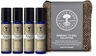 Neal's Yard Remedies | Remedies to Roll Collection | Vegan Organic Oils | Travel, Night Time, Energy, Relaxation | Gift Set For Women| 9ml Each