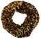 TigerTie Multifunktionstuch in braun ocker schwarz Leopardenmuster - Tuch - Schal - Schlauchtuch - Wundertuch, Gr.48 cm x 48 cm (Umfang)