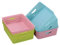 Eudokky Storage Baskets for A4 Paper Set of 6, Colored Shallow Plastic Basket