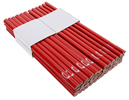 PRODIAMANT Zimmermannsbleistift oval, 250mm lang - Der perfekte Bleistift für Industrie und Handwerk (48 Stück)