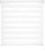 Blindecor Lira doppelrollo - duo rollo tag und nacht Weiß - 140 x 180 cm (Breite x Länge) | Stoffgröße 137 x 175 cm | Fensterrollo zebra