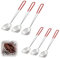 6 Pezzi schiumarola Acciaio Inox Piccola, Schiumarola da Cucina Manico Lungo Colino Piccolo da Cucina, Mestolo Skimmer, Schiumarola per Fritti Scolapasta, Schiumarola per Filtrare, 29 CM e 27 CM