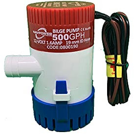 BTK POMPA DI SENTINA NAVPOWER AD IMMERSIONE 12V 500 GPH 1892 L/H DA CAMPER GIARDINO NAUTICA BARCA