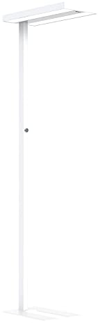 NCC-Licht LED Stehleuchte Lara Weiß Up & Down 2 x 40W 8800lm Neutralweiß 4000K UGR<17 dimmbar + Bewegungssensor + Tageslichtsensor