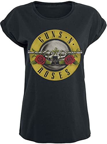 Guns N' Roses Distressed Bullet Frauen T-Shirt schwarz Band-Merch, Bands
