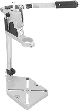 Tischbohrmaschine Halter, Aluminiumlegierung Basis Workstation Universal verstellbarer tragbarer Bohrständer für Werkstatt für Bohrzange