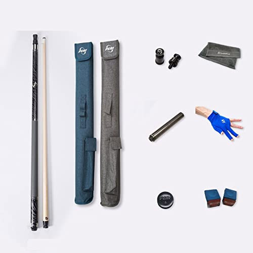 Billard Queue Billiard cue Snooker Billard Queue Billiard Tisch mit zubehör 9-teiliges Set in limitierter Auflage mit gummiertem Pool-Queue und 12,5-mm-Spitze, professioneller High-End-Club(Color:B1,