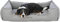 TRIXIE Hundebett Talis 120 × 80 cm in grau - elegantes Hundebett aus gemütlichem Webstoff - Hundekorb für mittelgroße Hunde - rutschfest und waschbar - 37580