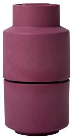 Crushgrind Billund Gewürzmühle mit Keramikmahlwerk Rot | Salz und Peffermühle mit verstellbarem Mahlgrad für grobes Salz | Kräutermühle aus hochwertigen, nachhaltigen Materialien (Beetroot)