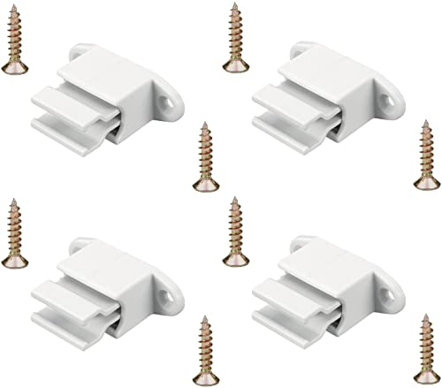 cyclingcolors 4x Clip bloqueur de manivelle volet Roulant réglable blanc Support Guide Manette Plastique 14mm Universel fenêtre Mur à Visser