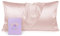 OLESILK 100% Seide Kissenbezug Kissenhülle Haar- und Hautpflege mit Verstcktem Reißverschluss 19 Momme 1 Stück Pfirsichrosa 40x80cm