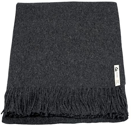 Generisch Alpaka Decke Kuscheldecke aus Peru 150x200 cm - Classic Anthrazit