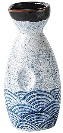 Cabilock 1pieza Jarra De Sake Japonesa De Cerámica Pintada Mano Potente Jarra Para Servir Sake Para Fiestas y Decoración