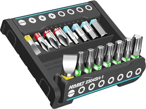 HAZET - Smart Holder 2304SH-1, Werkzeughalter 16 – teilig, Abtrieb: 6,3 (1/4 Zoll) Abtrieb: Schlitz Profil, Kreuzschlitz Profil PH, Innen Sechskant Profil, TORX Profil, KFZ-Wartungen, Reparaturen
