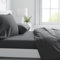 PASSION Completo letto, set lenzuola, Materiale 100% Puro Cotone, Lenzuola sopra, Lenzuolo sotto e 2 Federe da Letto, Biancheria da Letto Tinta Unita, Made in italy (Matrimoniale, Grigio Scuro)