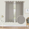 CUCRAF Leinenoptik Voile Vorhänge mit Ösen Halbtransparent Gardine für Schlafzimmer Wohnzimmer H145 x B140cm 2er Set,Hellgrau