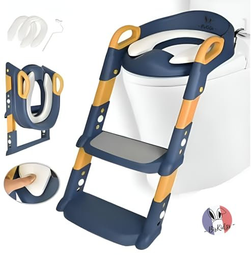 BisKidzs Reducteur de Toilette pour Enfant avec Échelle - Adaptateur Confortable et Sécurisé pour l'Apprentissage de la Propreté. + Garantie de 30 Jours Offerte +