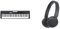 Casio CT-S300AD 61 Touch-Sensitive Keys, Pitch-Bend Wheel Portable Electronic Keyboard in Black with AC Adapter Included & Sony WH-CH520 Wireless Bluetooth Headphones