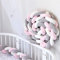PTKG Bettschlange Umrandungen Geflochten Bettkantenschutz Baby Nestchen Bettrolle Stillkissen, Geflochten Bettschlange Nestchen Babybett Knotenkissen, Deko Kissen Für Schlafzimmer Wohnzimmer,A14,4.5m