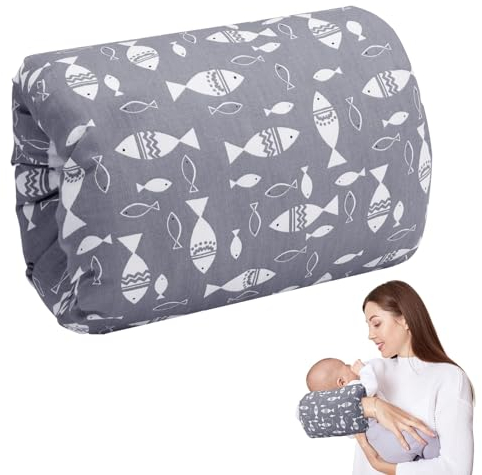 Invalidism Cozy Cradle Pillow, Breastfeeding Arm Pillow for Baby Nursing, Soft Cotton Slip-on Feeding Head Support Pillow for Mother, Baby Nursing Arm Breastfeeding Pillow
