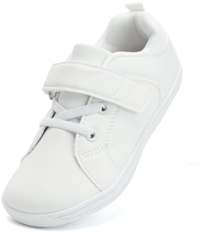 IceUnicorn Chaussures pieds nus pour enfants - Baskets pour garçons et filles - Chaussures de marche pieds nus - Chaussures de trail minimalistes pour tout-petit, Blanc., 29 EU
