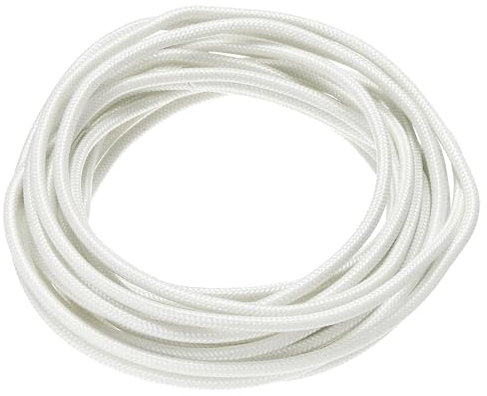QUARKZMAN 5 Metri/16,4 Piedi 13AWG Cavo Silicone Intrecciato Alta Temperatura -60 a 300 Gradi Celsius Cavo Elettrico Isolato Resistente per Industria, Bianco