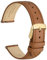 WOCCI 18mm Grace Uhrenarmband für Damen, Top Grain Leder, Schnellverschluss, Goldener Schnalle (Braun)