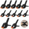12 Pcs Nylon Spring Clamps Set, 3 Inch and 4 Inch Plastic Heavy Duty Clip Clamps Quick Grip with Moveable Jaws, for Photo Studio Woodwork Artwork