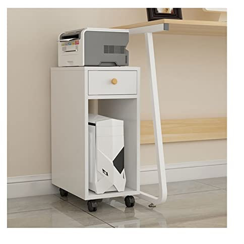 LaYiQimn Drucker Regal Computerständer Mobiler CPU-Hauptschrank Hölzernes Büroregal Desktop-Gehäuse Platzierung Lagerregal Druckerregal PC-Ständer CPU-Ständer (B)