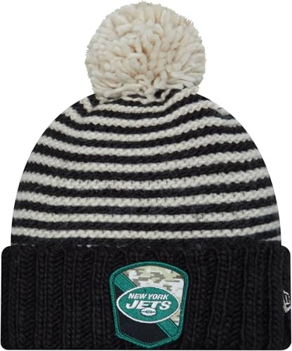 New Era Damen NE23 Salute to Service Cuffed Beanie Mütze mit Bommel – NFL Damen Knit Cuff Cap
