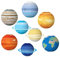 Bieiyhe 8 Stück Papierlaternen Planeten Lampenschirm, Weltraum Laterne Bastelset, Planeten Kinderzimmer zum Aufhängen, Planeten Styroporkugeln, Sonnensystem Deko Hängend, Weltall Dekoration -25x25 cm