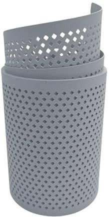 zaun|zu® Premium Sichtschutzstreifen GELOCHT | genarbte Oberfläche | Diamant Lochmuster | PP für Doppelstabmatten | Sichtschutz Rolle | Polypropylen | Zaunblende | Made in Germany Fenstergrau 2,55 m