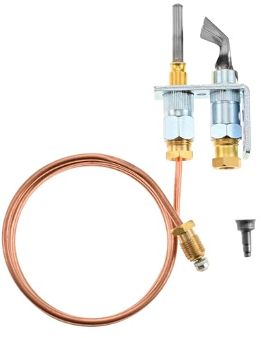 ETERMETA Q314A4586 Pilotbrenner mit Thermoelement, Montage für Gasöfen, Propan und Erdgas Pilotmontage, kompatibel mit Honeywell Q314A4586